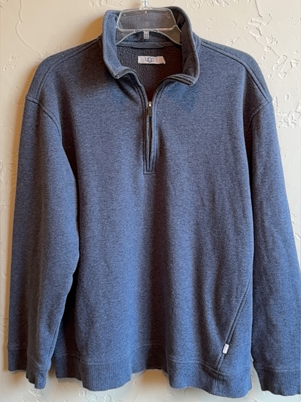 UGG Men's Charcoal Gray Quarter-Zip Sweater